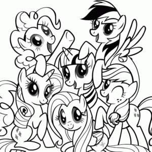 My Little Pony coloring page with unicorn