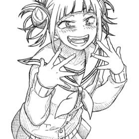 Himiko Toga Coloring Pages Printable for Free Download