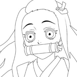 Nezuko Colouring Pages Printable for Free Download