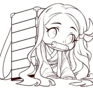 Nezuko  Desenhos lindos para colorir, Imagens tumblr para colorir