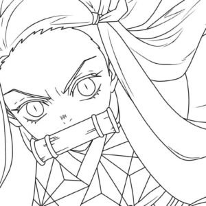 Nezuko Kamado Para Colorir - Imprimir gratuitamente