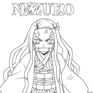 Demon Slayer Coloring Pages Nezuko Pencil Drawing - XColorings.com