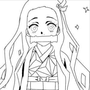 Coloring Pages Nezuko Kamado - Print for free