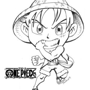 COMO DESENHAR LUFFY DE ONE PIECE - KAWAII - FÁCIL