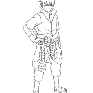 Coloring page - Uchiha Sasuke