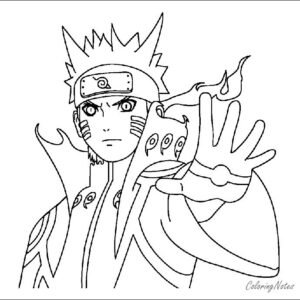 filme naruto para colorir - Sasuke