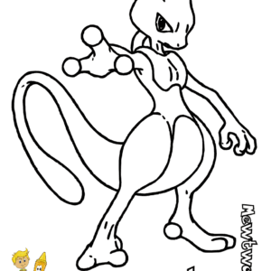 Drawing Of Mewtwo Coloring Page - Download & Print Online Coloring