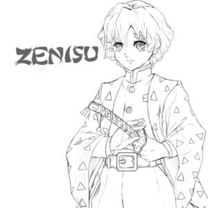 Zenitsu imprimível para colorir