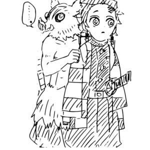 Tanjiro Kamado from Demon Slayer Coloring Page