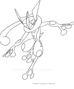 14+ Greninja Coloring Page