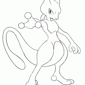 Mewtwo 3 coloring page