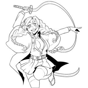 Fantastic Demon Slayer Coloring Pages Pdf - Coloringfolder.com in