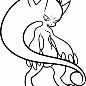 Mega Mewtwo X coloring page 