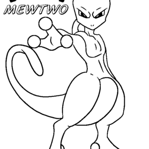 Mewtwo 3 coloring page