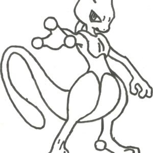 Mewtwo coloring page  Free Printable Coloring Pages