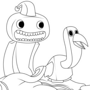 Coloring Pages - Garten of Banban 3 – Having fun with children