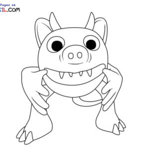 Garden of banban coloring pages - Busy Shark