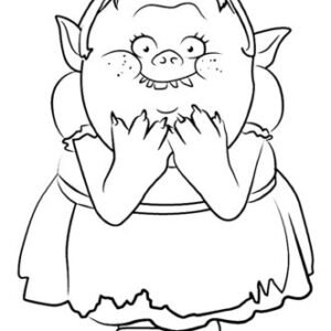 Big Bridget coloring page Trolls