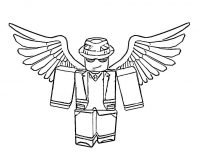 Roblox Character Wearing A Suit Coloring Page (Beautiful Drawing)