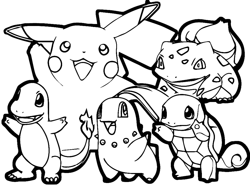 Pokemon Characters Coloring Pages Printable for Free Download