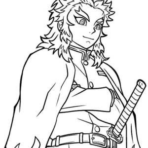 Imprimir Kyojuro Rengoku para colorir