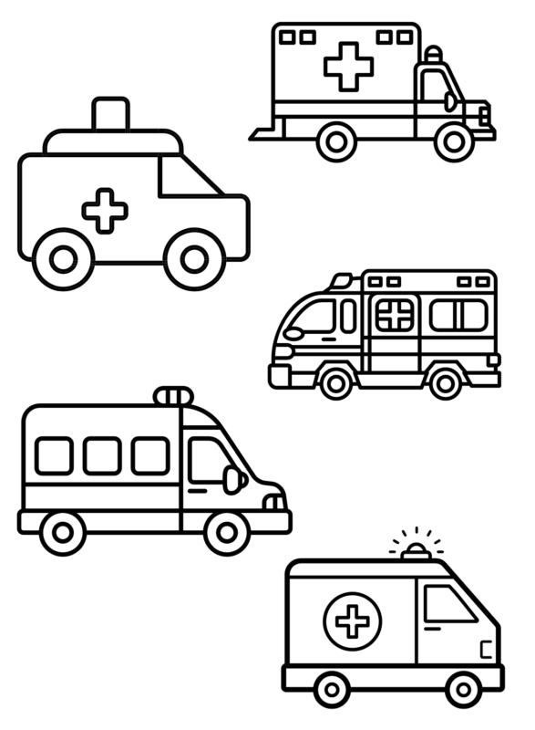 Ambulance Coloring Pages Printable for Free Download