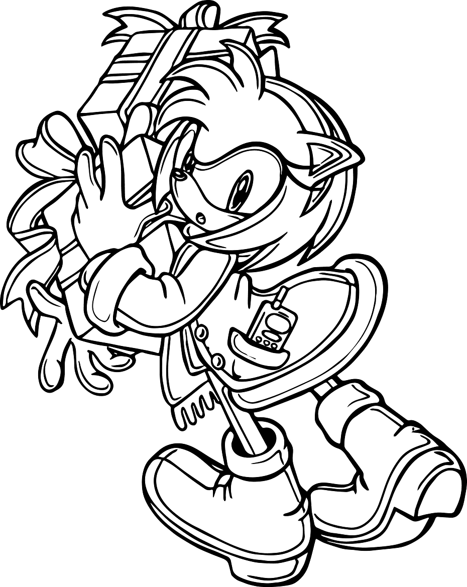 Amy Rose Coloring Pages Printable for Free Download