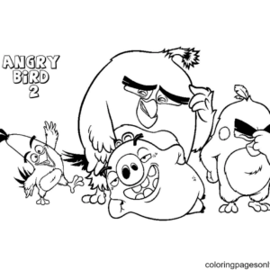 Bubbles Angry Birds Coloring Page in 2023  Bird coloring pages, Coloring  pages, Angry birds