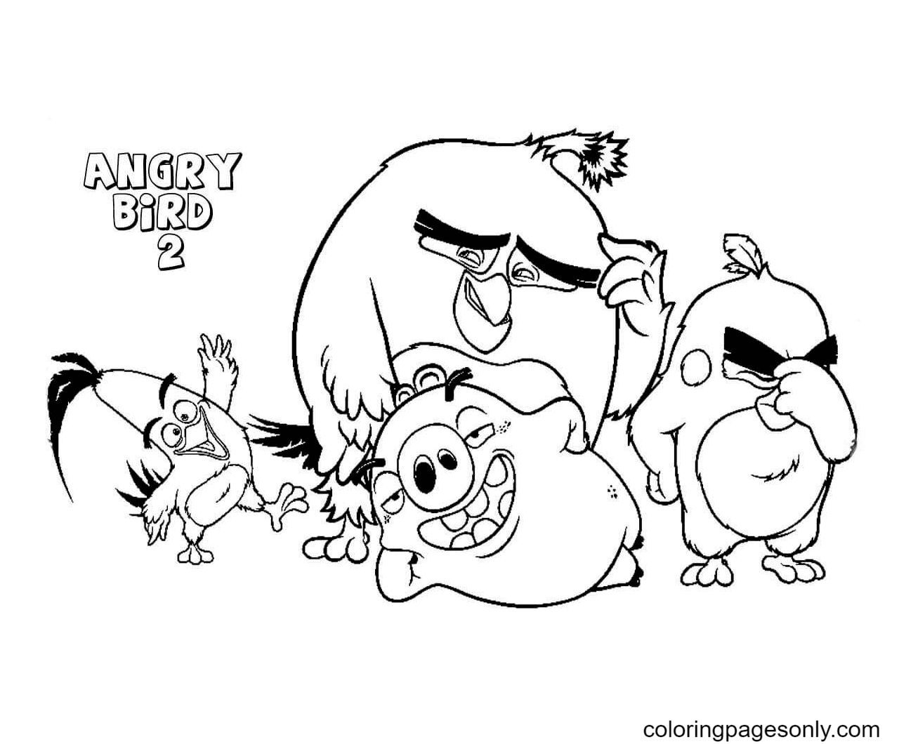 angry birds coloring pages green bird