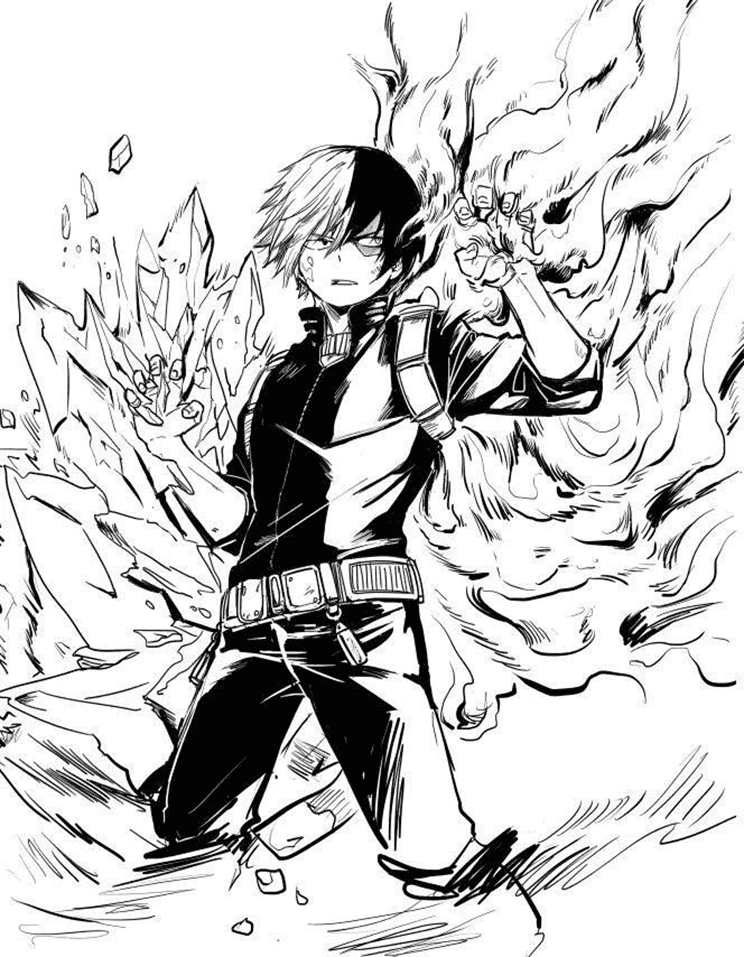 Todoroki Coloring Pages Printable for Free Download