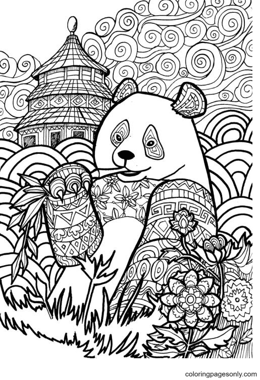 Panda fofo para colorir - Imprimir Desenhos