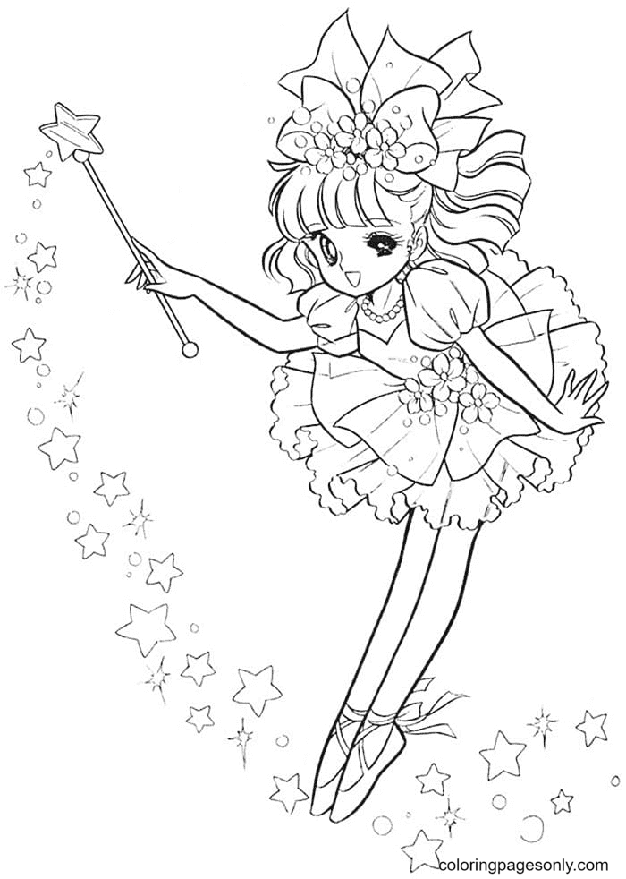 Fairy Anime Coloring Pages For Girls