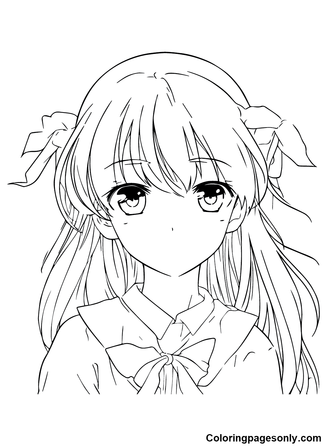 cute anime girl coloring pages