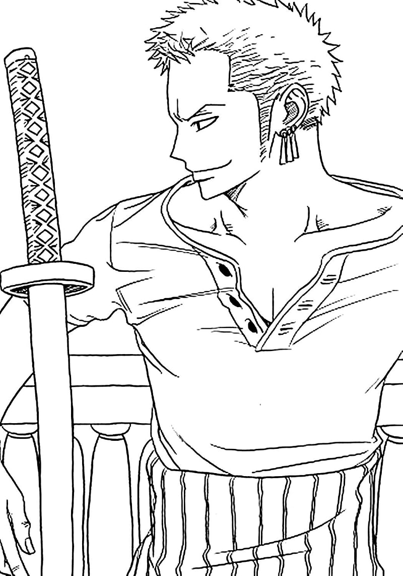 Roronoa Zoro Coloring Pages Printable for Free Download