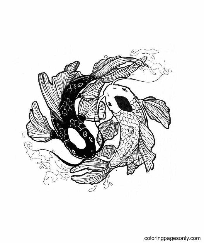 Pisces Coloring Pages Printable for Free Download