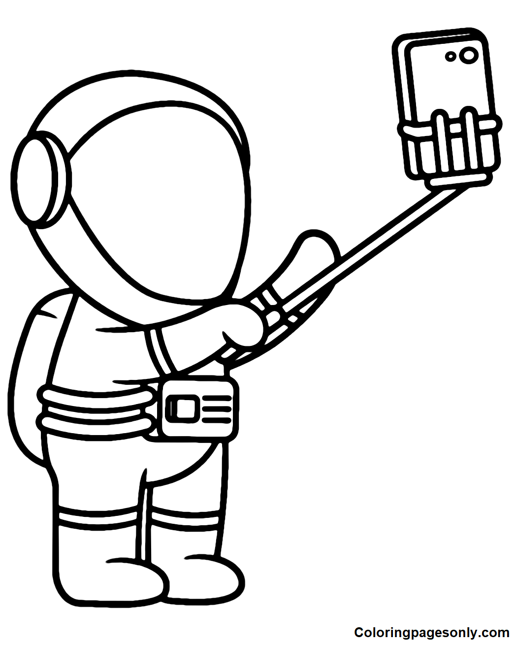 Desenhos de Selfie Para Colorir e Imprimir - Pintar Grátis Online