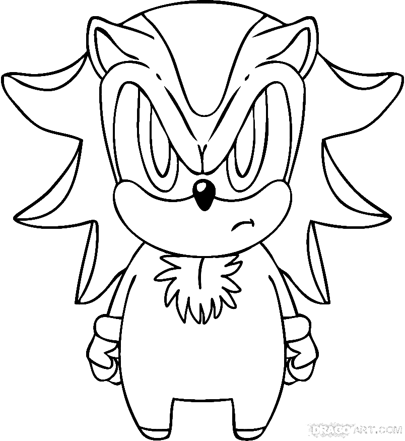 Coloring page Sonic Shadow the Hedgehog