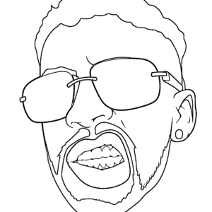 Bad Bunny Coloring Pages Printable for Free Download