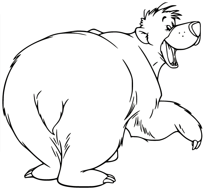 jungle book baloo coloring pages