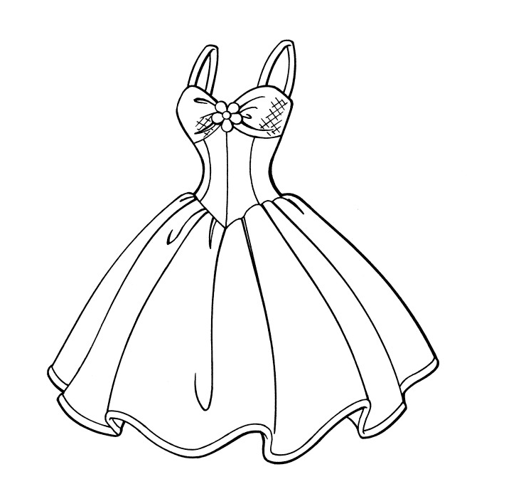 Coloring pages of deals fashion dresses