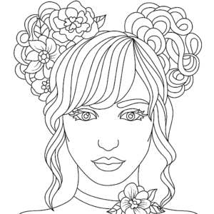 Pretty Teen Girl Coloring Page