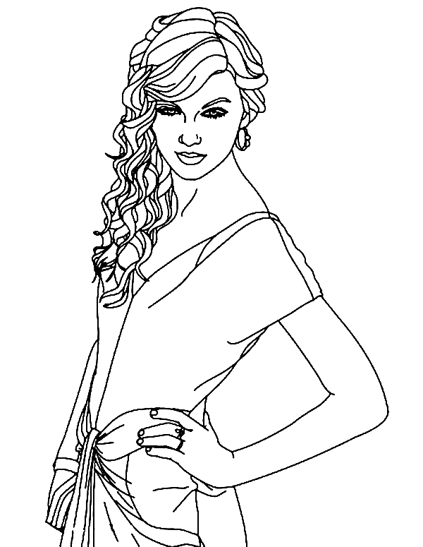 Taylor Swift Coloring Pages Printable for Free Download