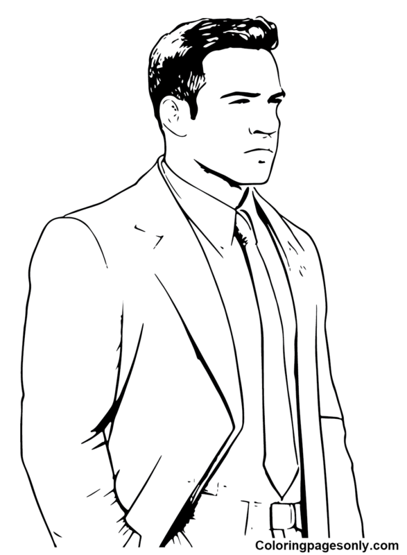 Ben Affleck Coloring Pages Printable for Free Download