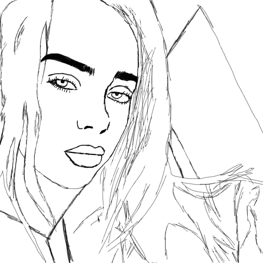 Billie Eilish Coloring Pages Printable for Free Download