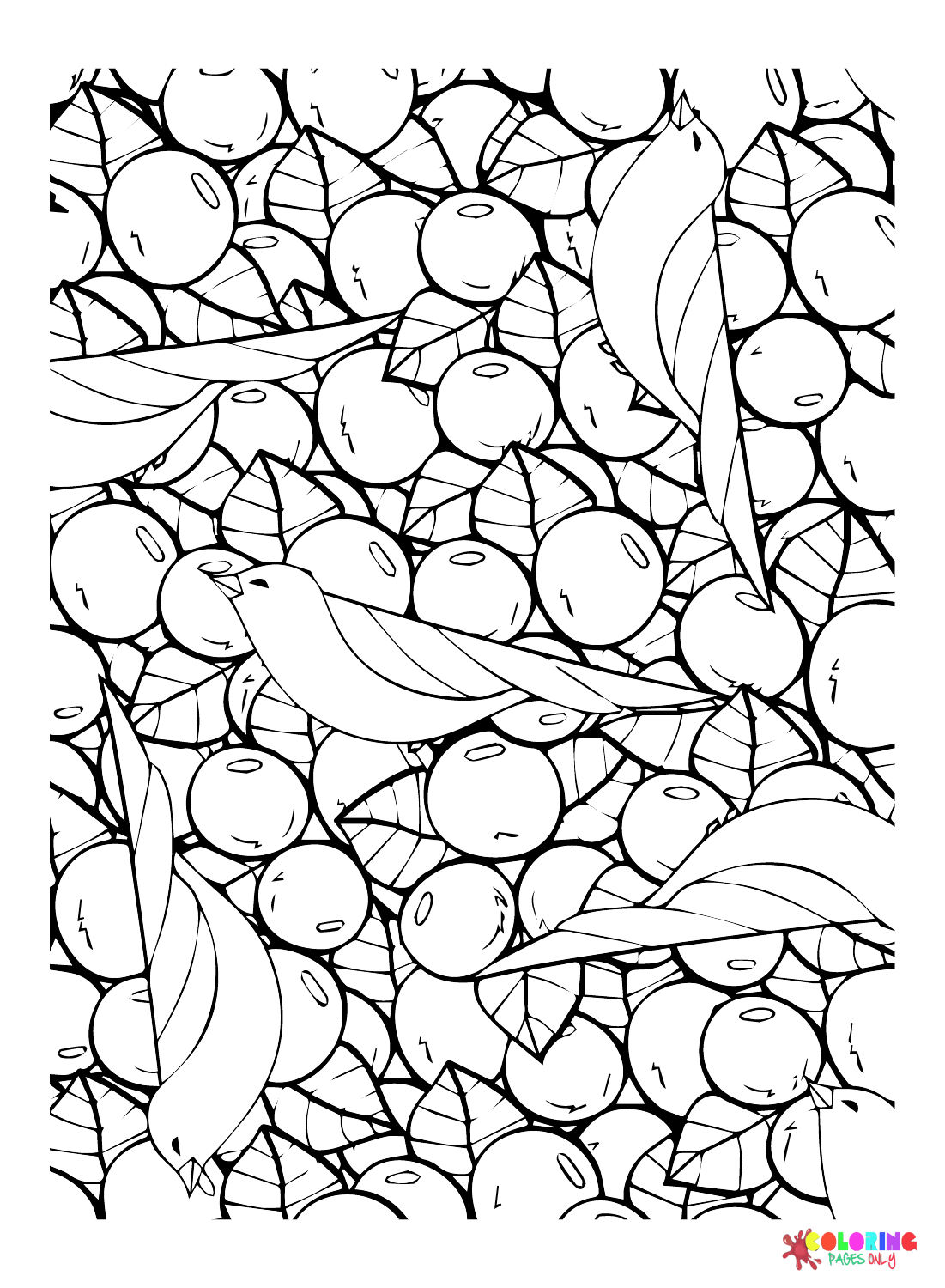 Blueberry Coloring Pages Printable for Free Download