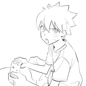 boruto is fight Coloring Page - Anime Coloring Pages