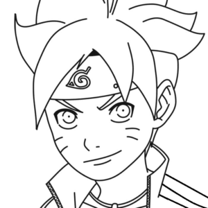 happy boruto Coloring Page - Anime Coloring Pages