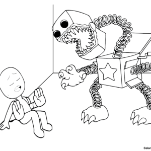 Boxy Boo Coloring Page - Funny Coloring Pages