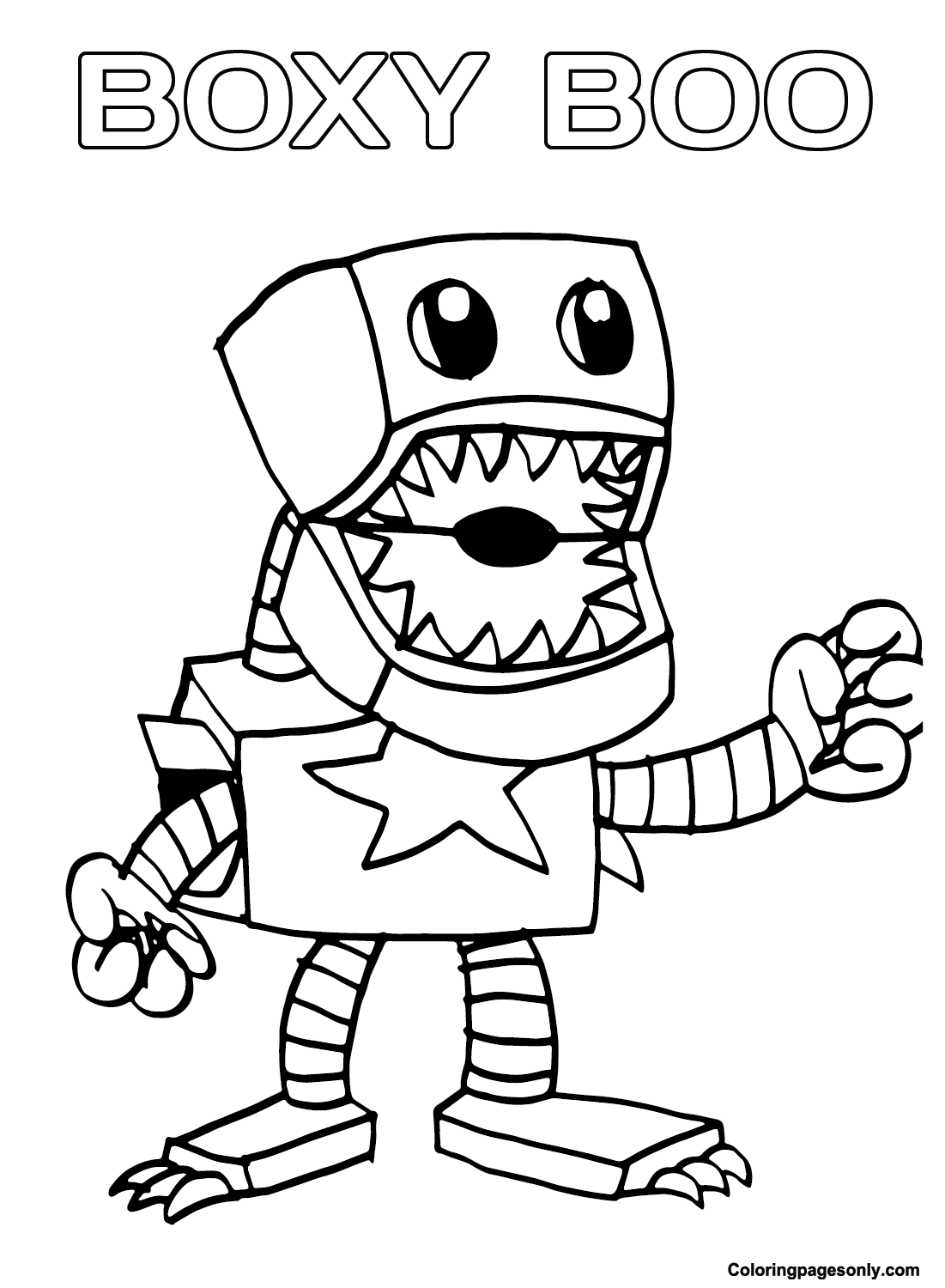 Printable Boxy Boo Coloring Pages Free For Kids And Adults