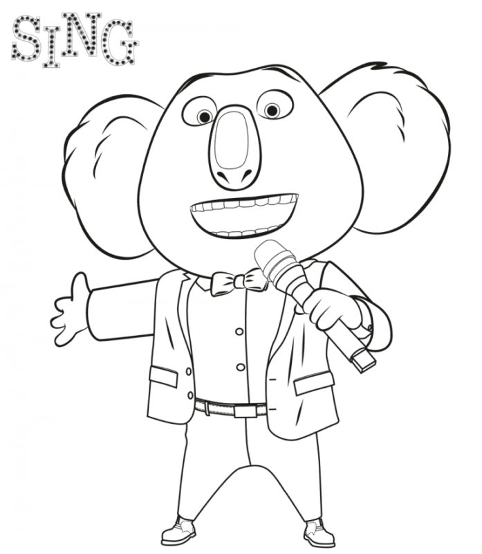 Sing Coloring Pages Printable for Free Download